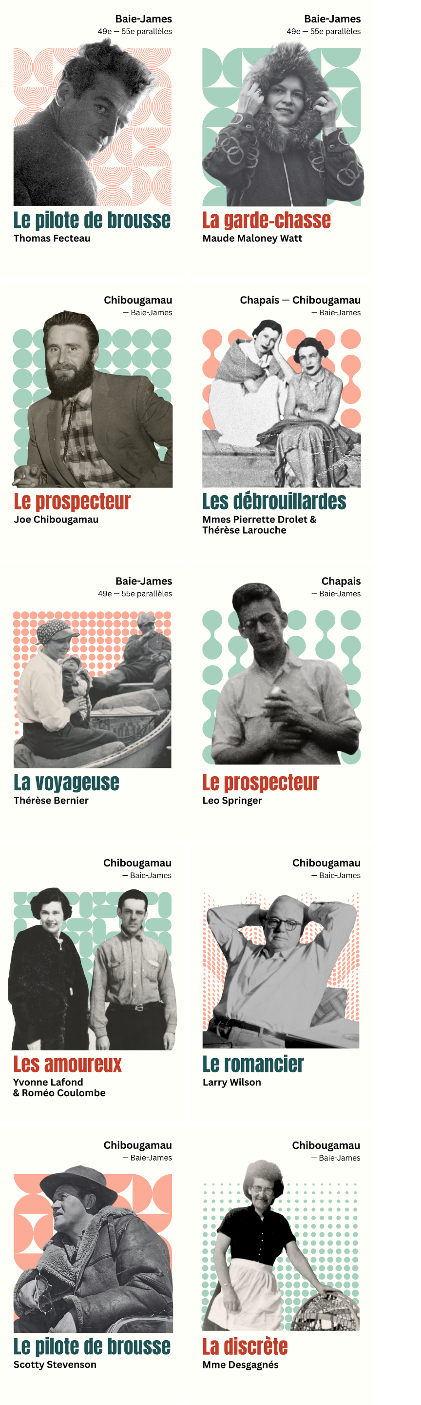 10 cartes postales ''Pionniers''